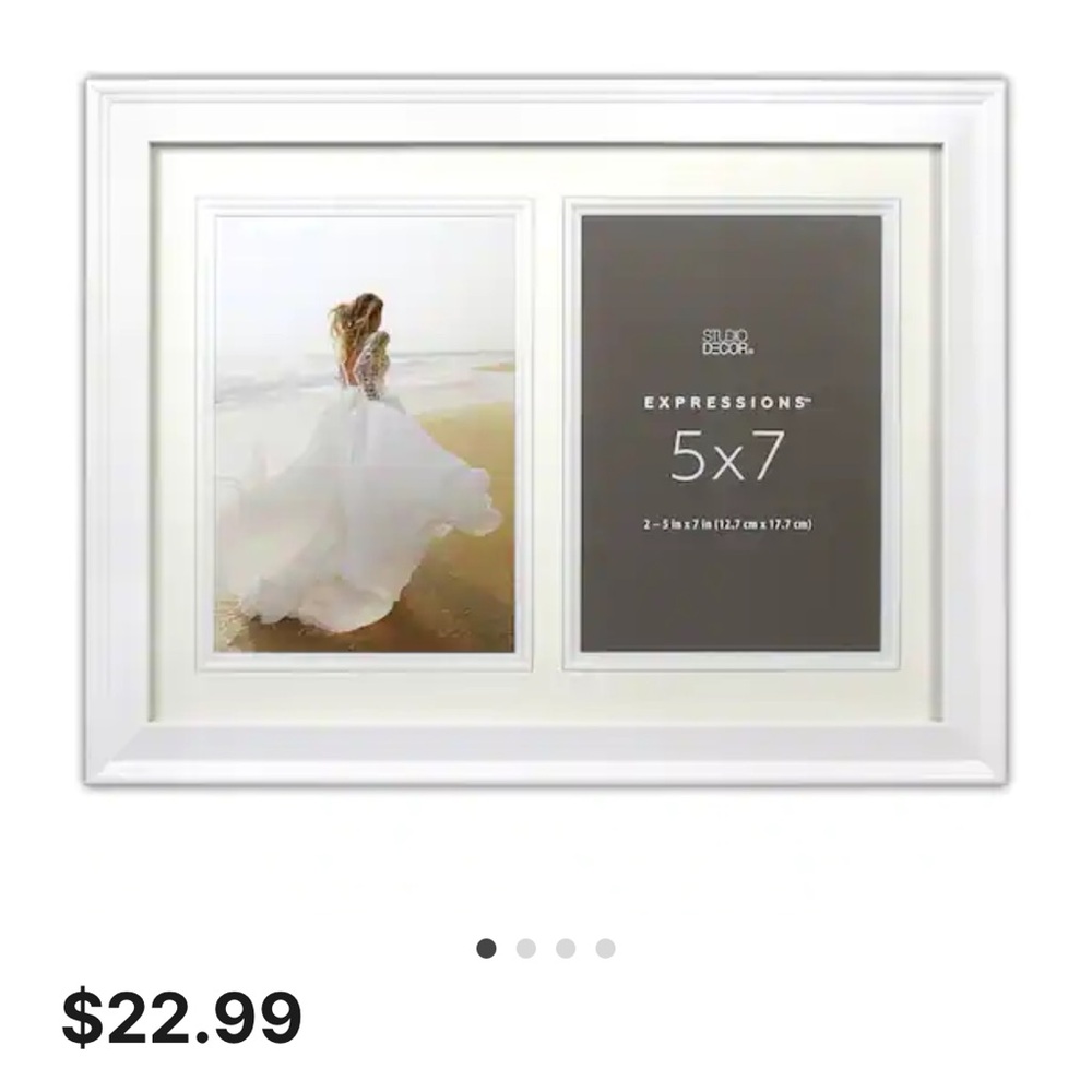 Expressions Elegant White Dual Photo Frame